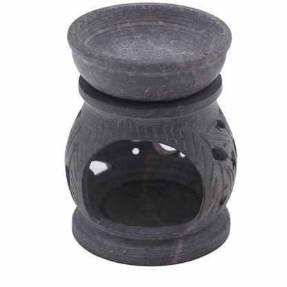 Small Om Soapstone Oil Burner - 8cm