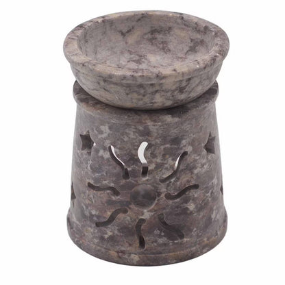 Small Om Soapstone Oil Burner - 8cm