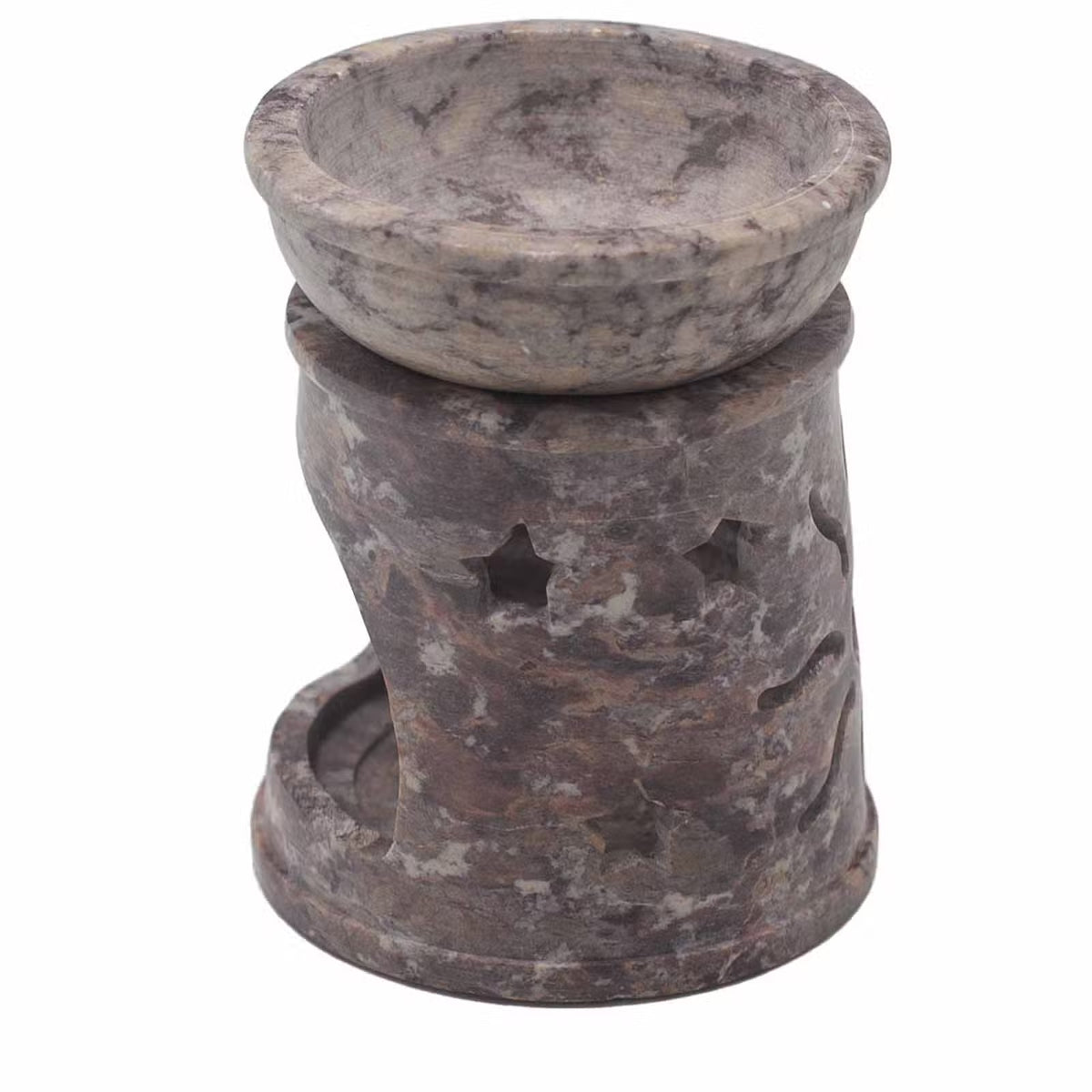 Small Om Soapstone Oil Burner - 8cm