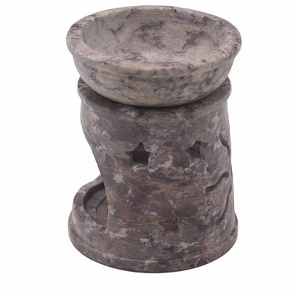 Small Om Soapstone Oil Burner - 8cm