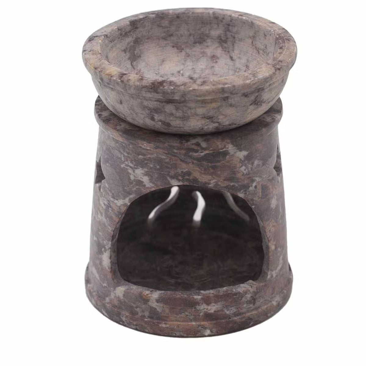 Small Om Soapstone Oil Burner - 8cm