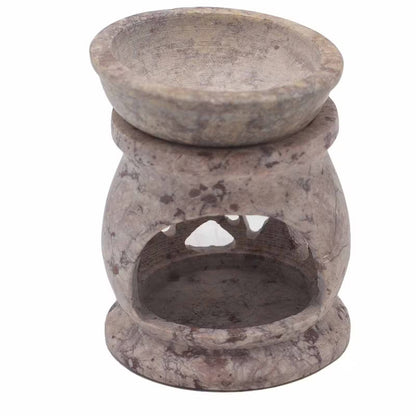 Small Om Soapstone Oil Burner - 8cm