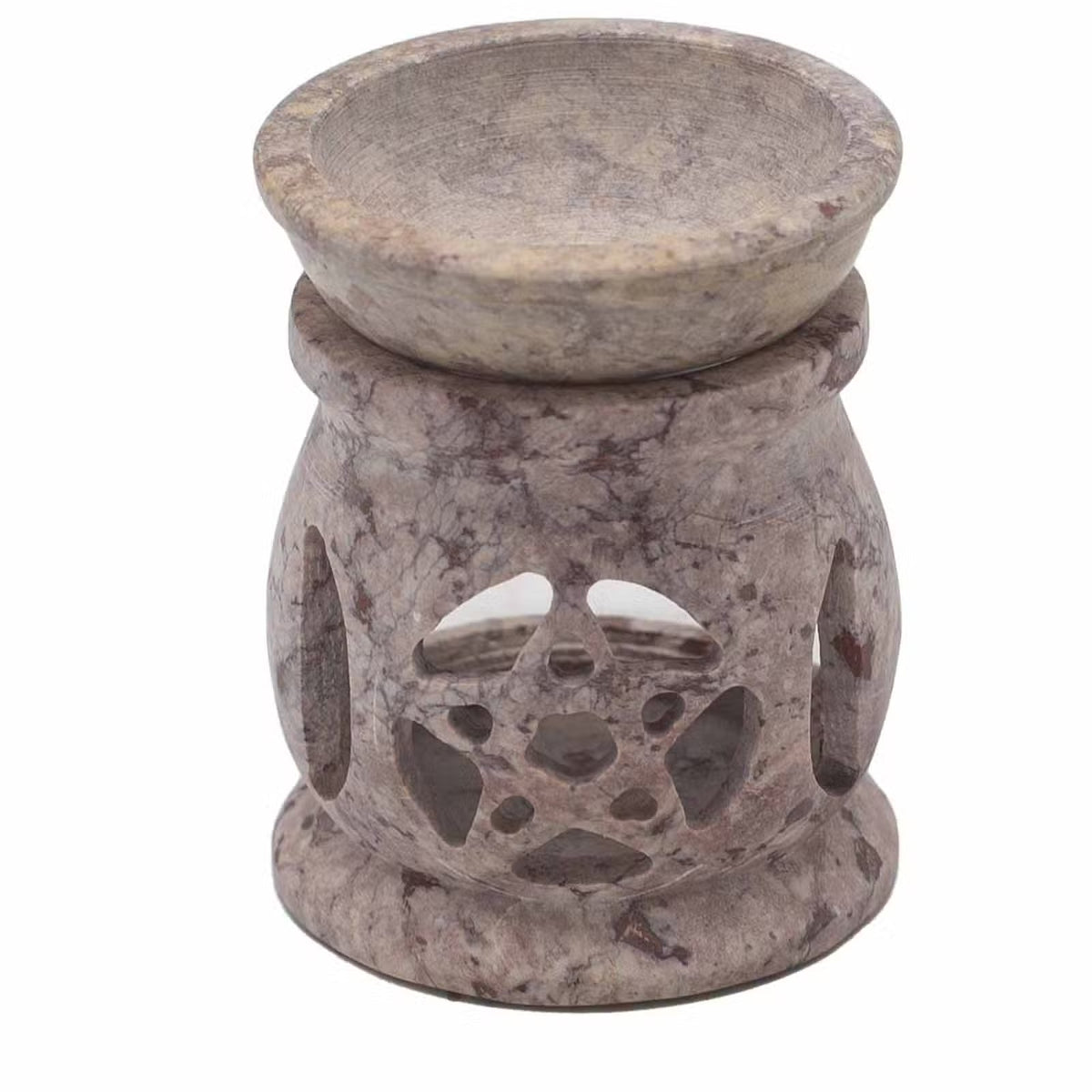 Small Om Soapstone Oil Burner - 8cm