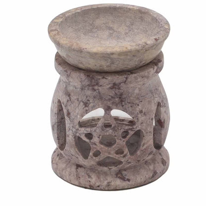 Small Om Soapstone Oil Burner - 8cm