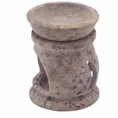 Small Om Soapstone Oil Burner - 8cm