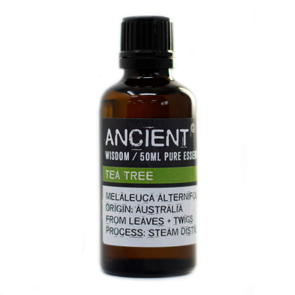 Tea Tree Essential Oil 50ml by Ancient Wisdom – Pure, Antiseptic & Ethically Sourced | Underground Allure