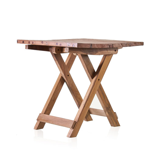 Square Folding Coffee Table - 50cm - Recycled Teak Wood