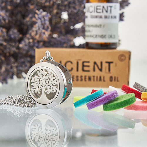 Aromatherapy Diffuser Necklace - Tree of Life 25mm & Reusable pads