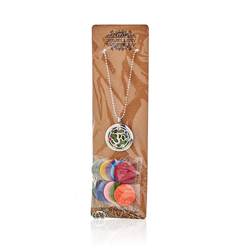 Aromatherapy Jewellery Necklace - Yoga Chakra - 30mm in it packaging