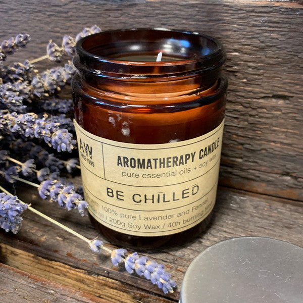 a jar of Aromatherapy Candle - Be Chilled