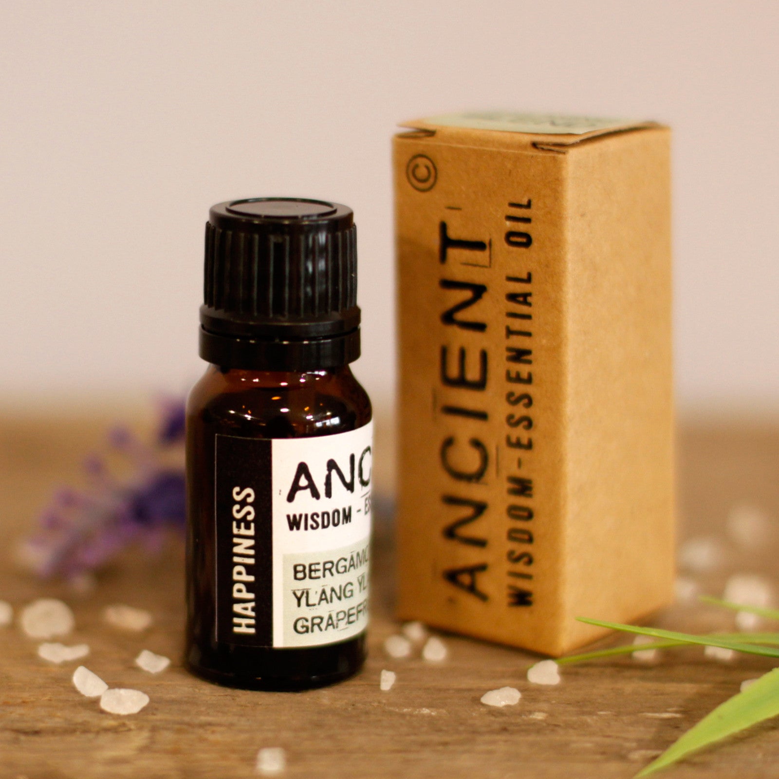 Happiness Essential Oil Blend - Boxed - 10ml bottle contains Bergamot, Ylang Ylang and Grapefruit