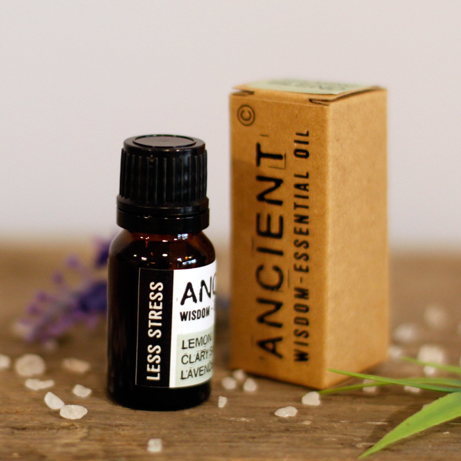 Less Stress Essential Oil Blend - Boxed - 10ml containing Lemon & Clary Sage & Lavendeere