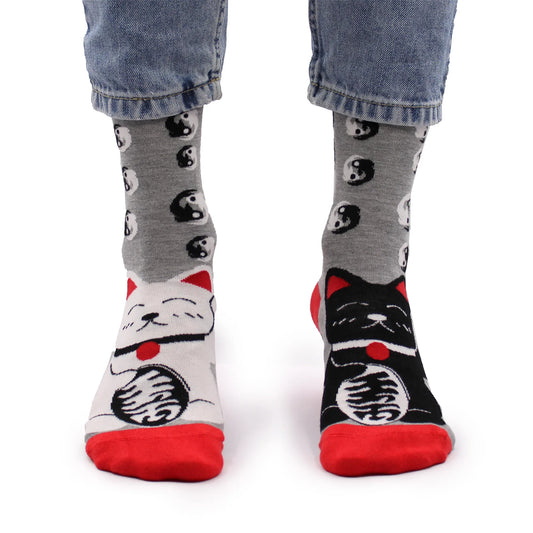 Hop Hare Bamboo Socks - Lucky Cats - Underground Allure