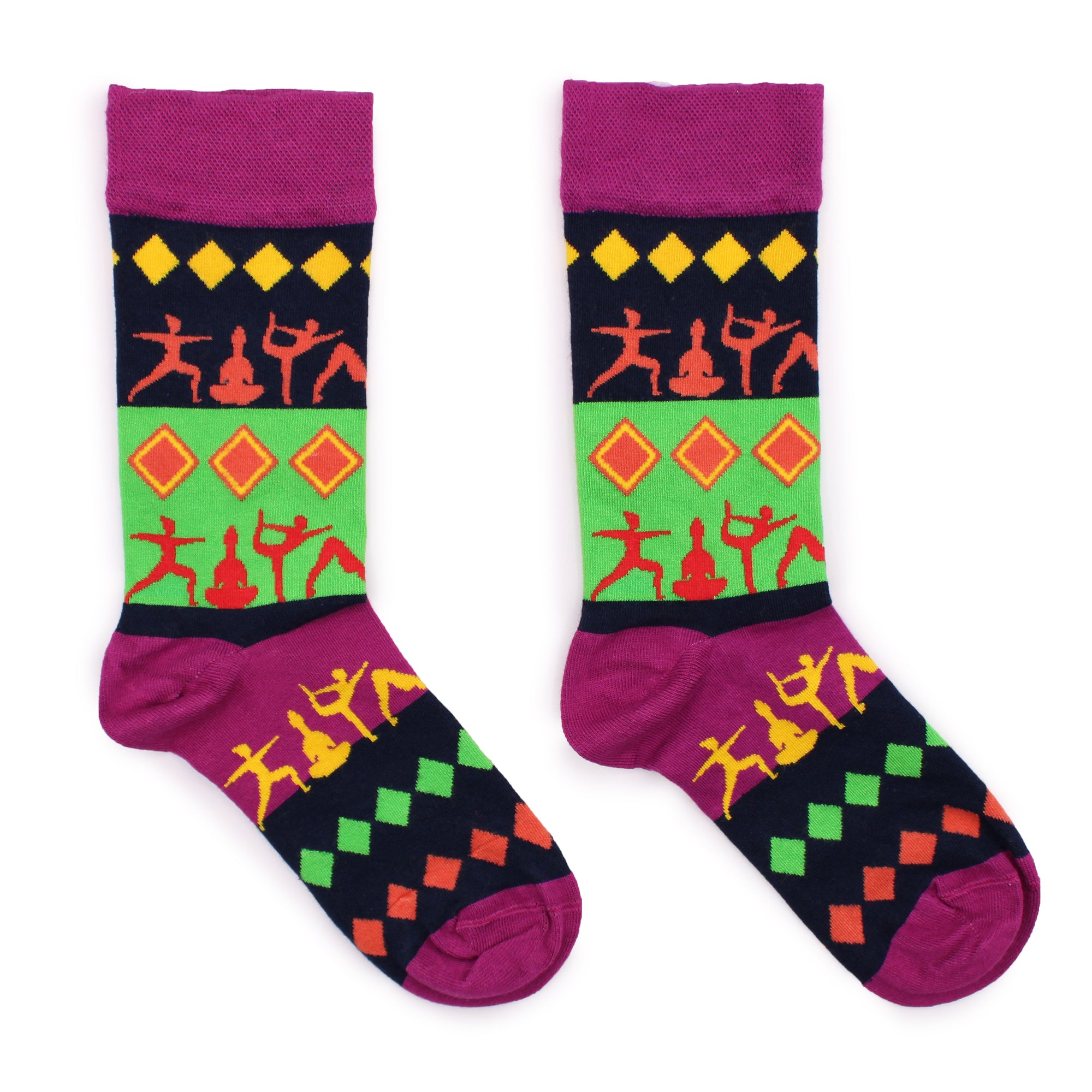 Hop Hare Bamboo Socks - Yoga Poses