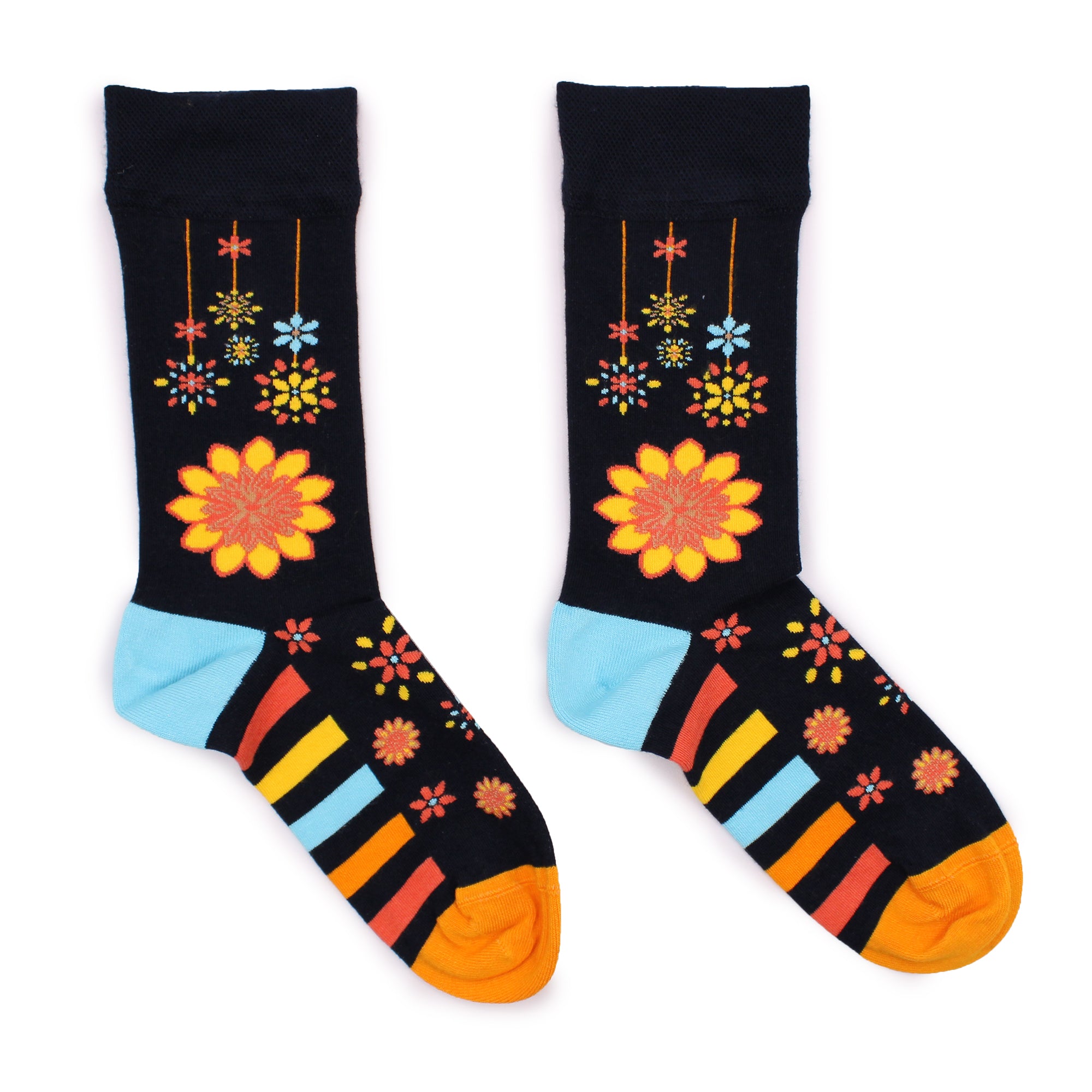 Hop Hare Bamboo Socks - Mandala Flowers 