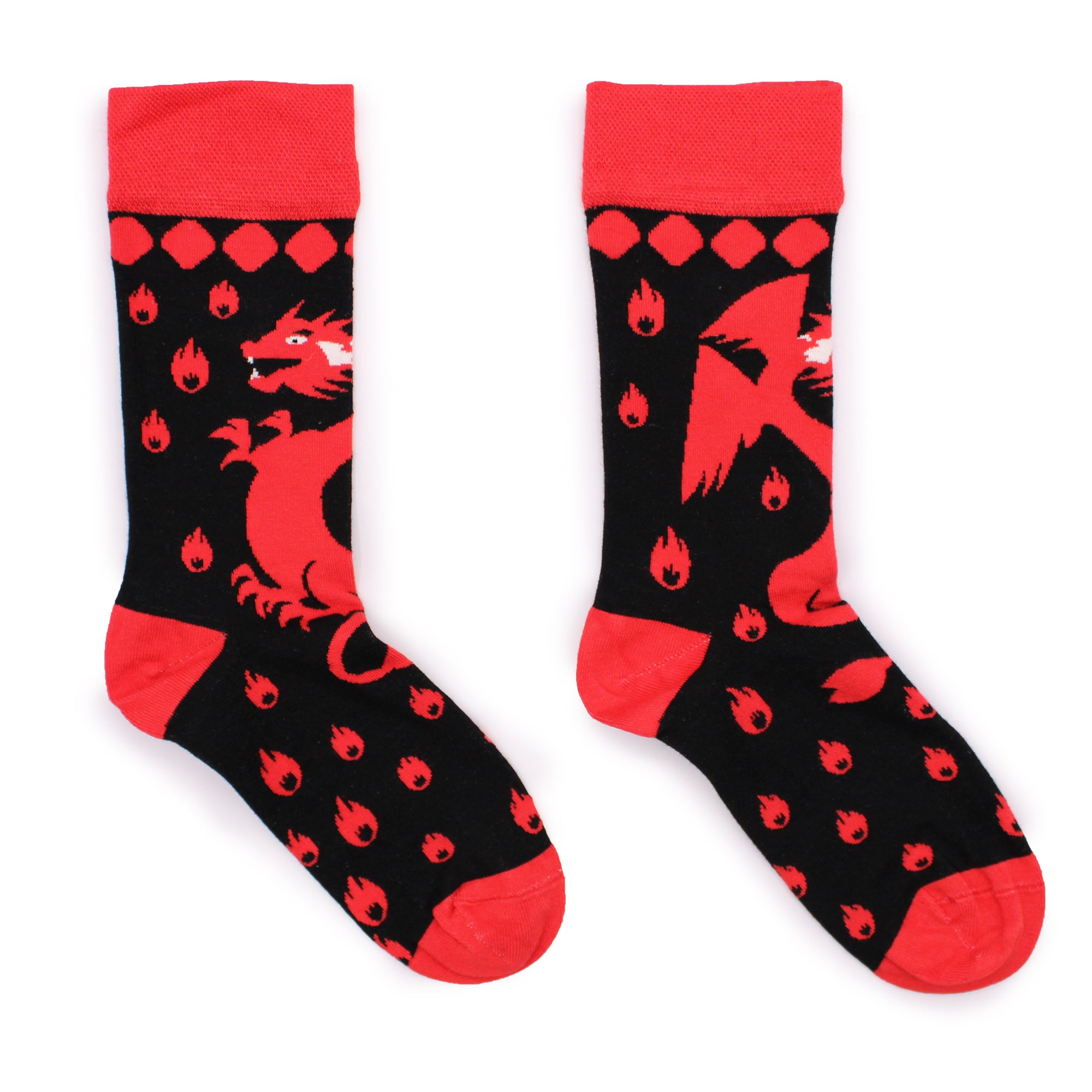 Hop Hare Bamboo Socks - Red Dragons