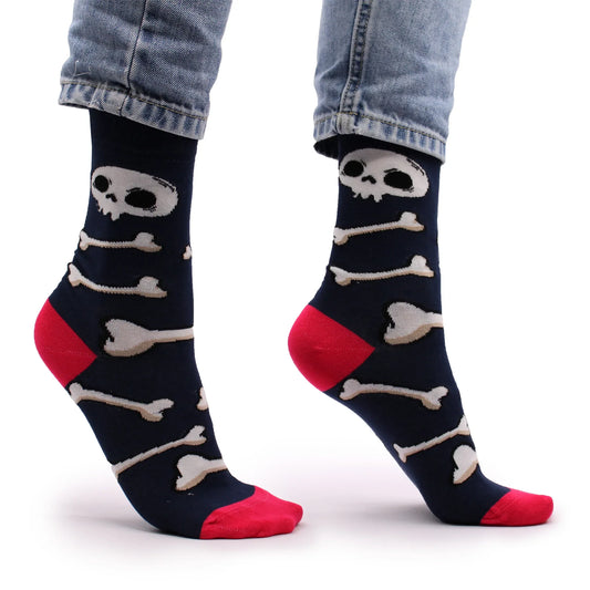 Hop Hare Bamboo Socks - Skulls and Bones - Underground Allure