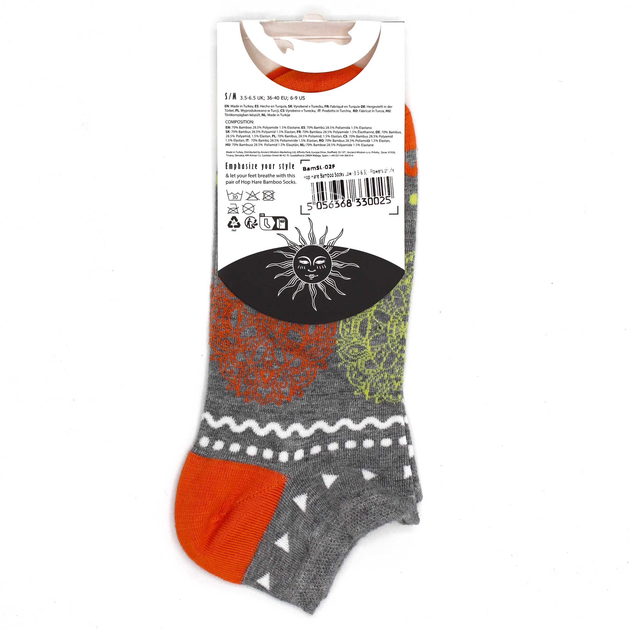 Hop Hare Bamboo Socks Low - Flowers of Life 