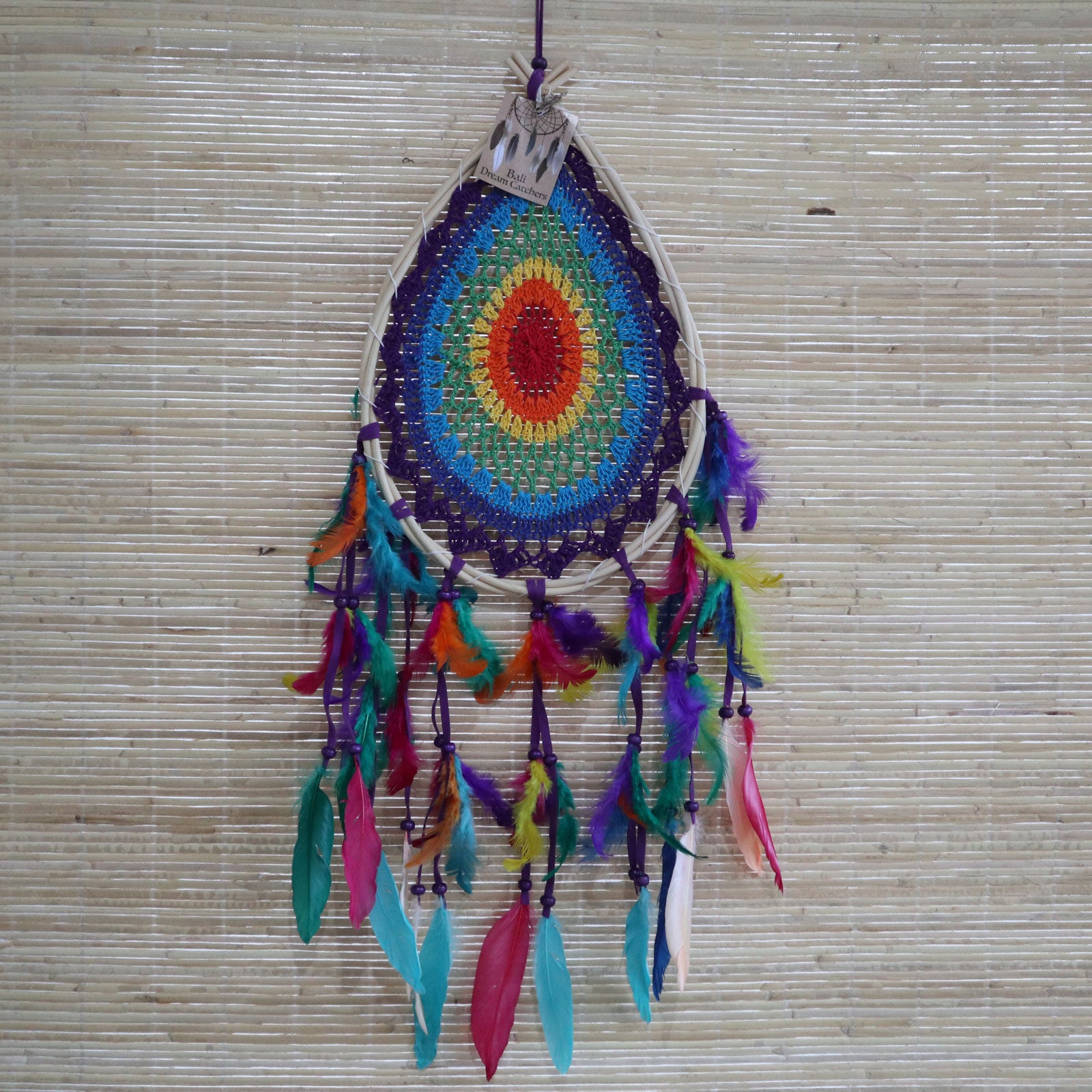 Bali Dream Catchers - Large Multi Teardrop  BDC-18