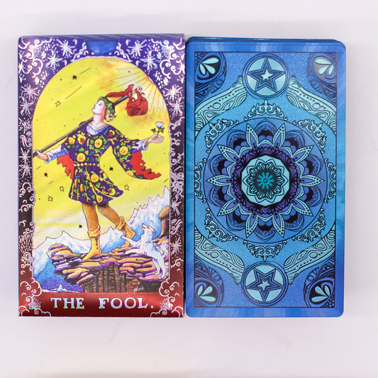 Blue Foil Tarot Card Set – Mandala – with Booklet - Underground Allure