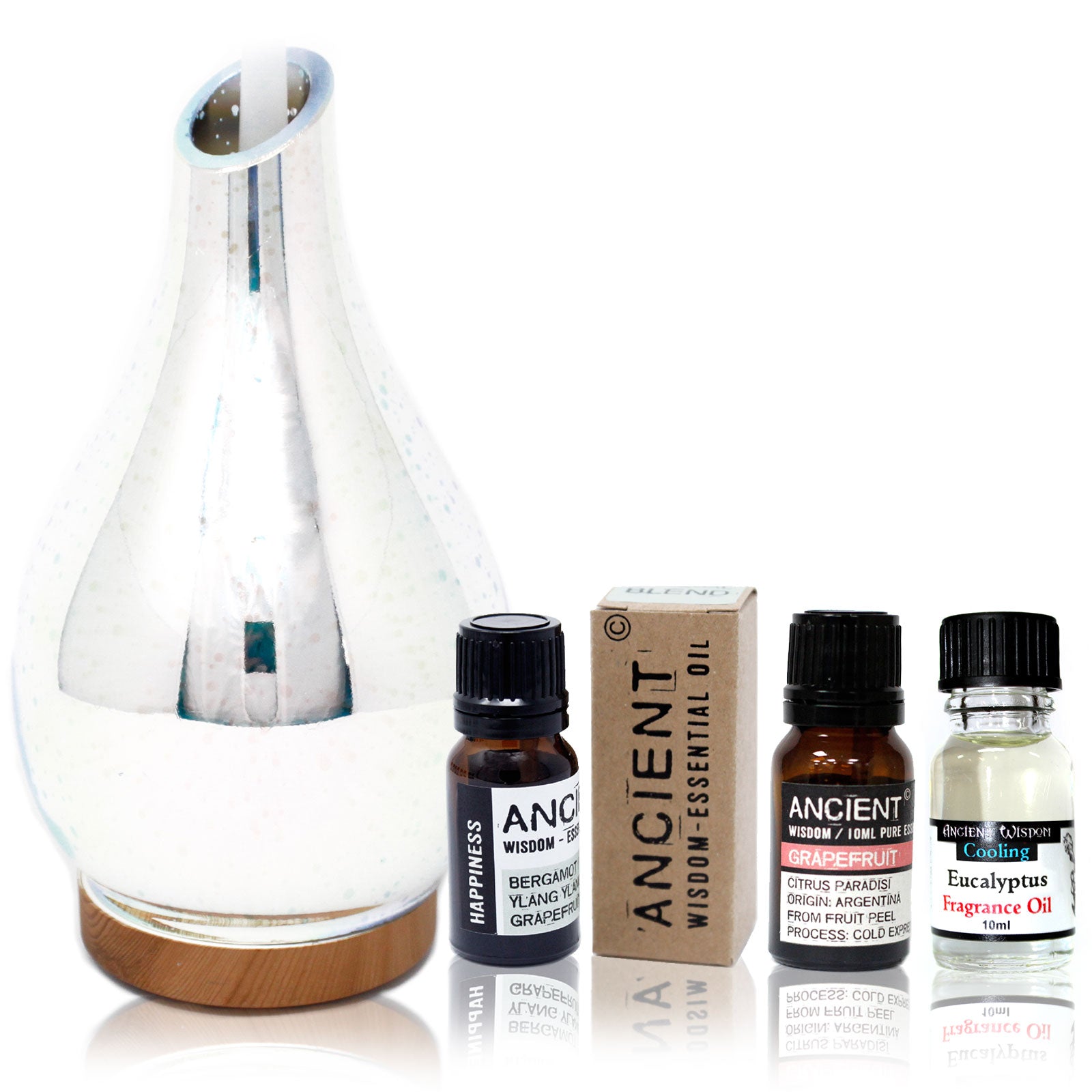 Ibiza Aroma Diffuser Set with grapefruit, Eucalyptus,Bergmot Essentisal oil