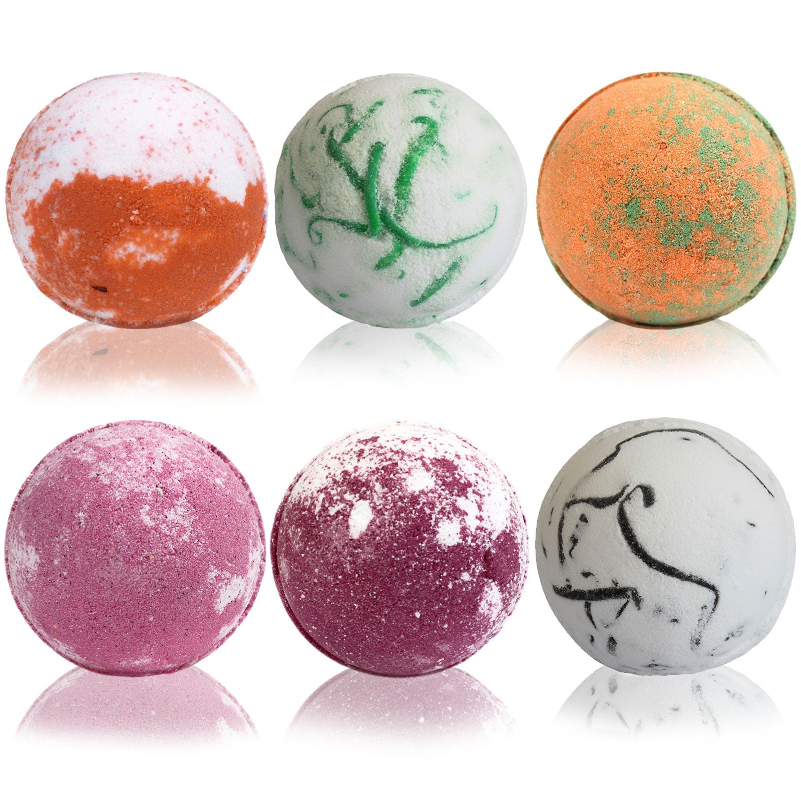 Bath Bomb Lover Set of 6 balls containing Hawaiian Mango, Strawberry Pavlova, part girl, Dragon Fruit,Pomelo Tropical paradise bath Bombs