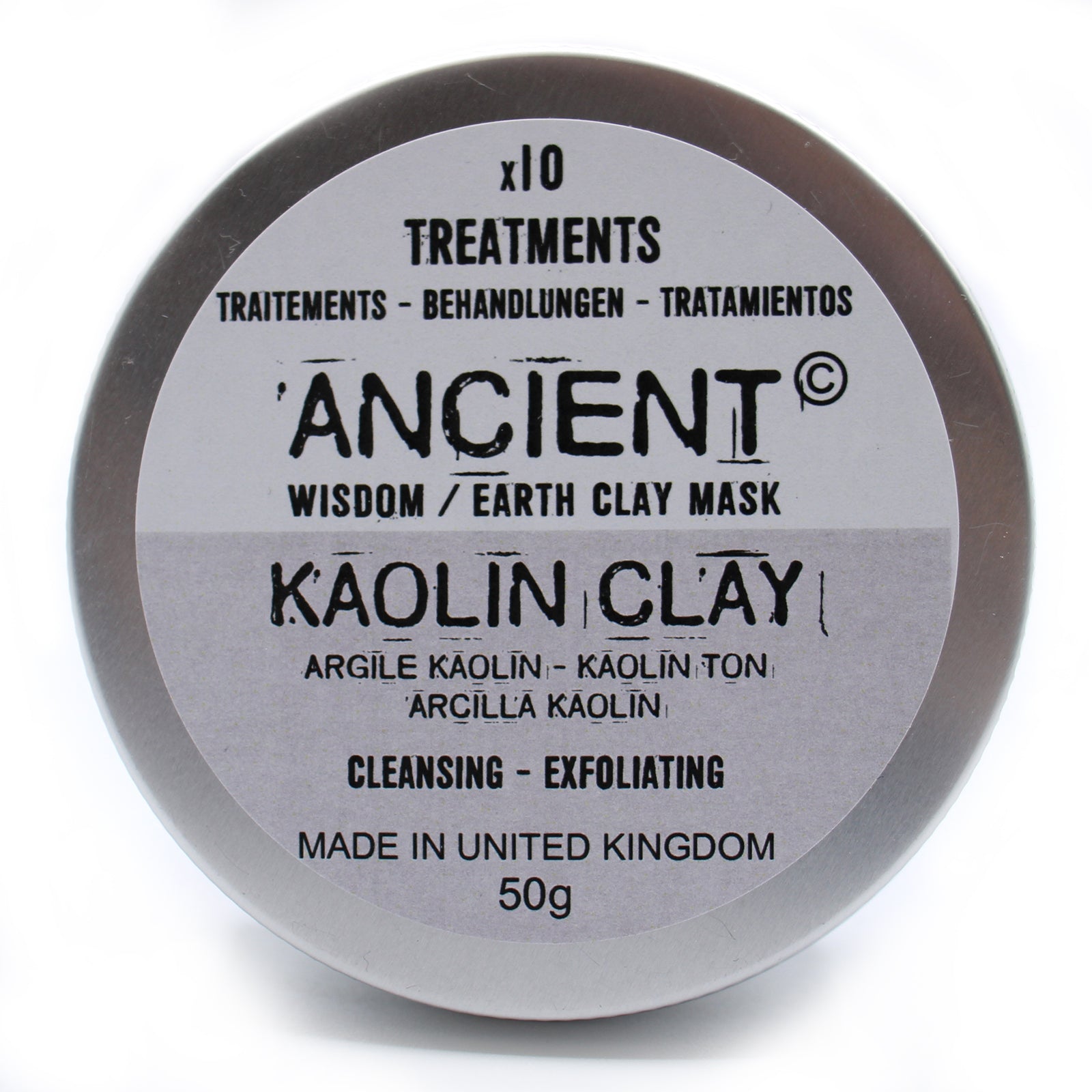 front view Kaolin Clay 50g