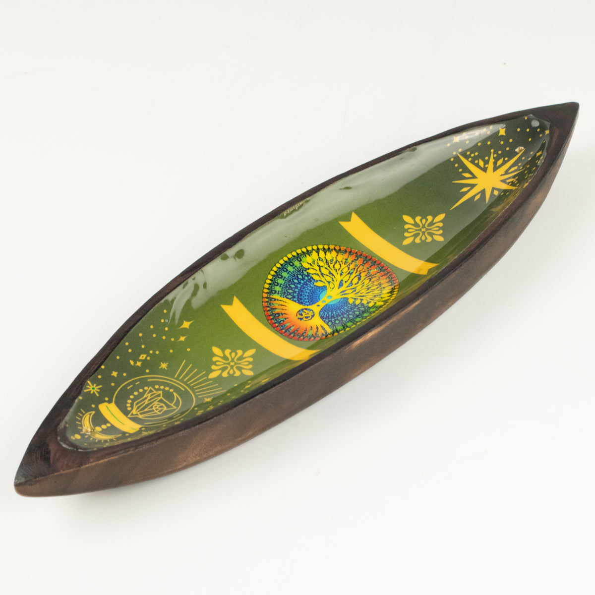 Tree of Life Mango Wood Incense Bowl - 29cm