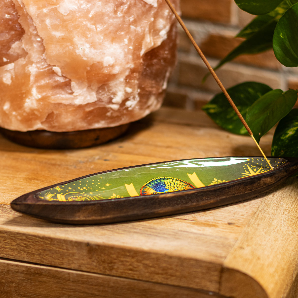 Tree of Life Mango Wood Incense Bowl - 29cm