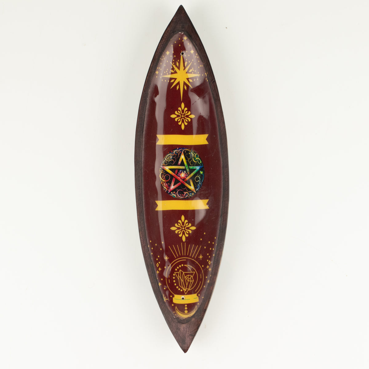 Colourful Mandala Mango Wood Incense Bowl - 29cm