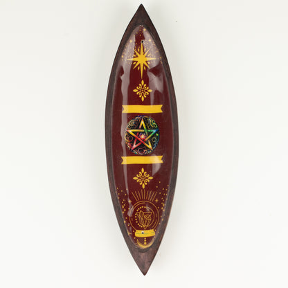 Colourful Mandala Mango Wood Incense Bowl - 29cm