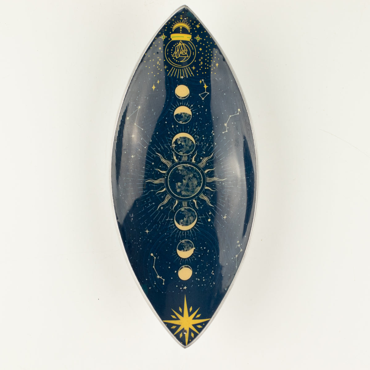 Zodiac Moon Phases Enamel Incense Bowl
