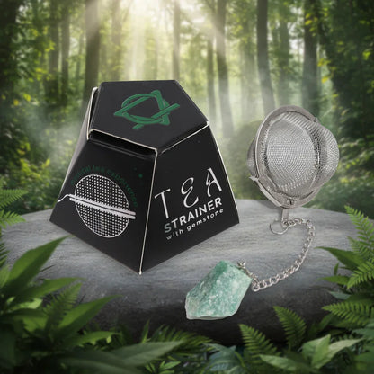 Raw Gemstone Crystal Tea Strainer – Green Aventurine - Underground Allure