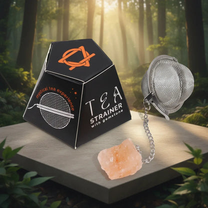 Raw Gemstone Crystal Tea Strainer – Carnelian - Underground Allure