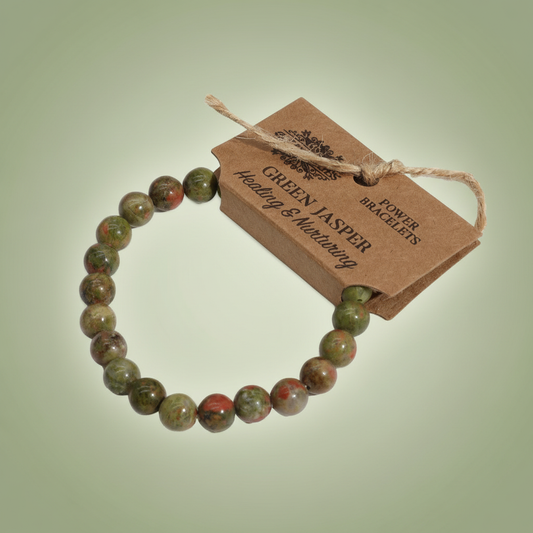 Green Jasper Power Bracelet – Healing, Balance & Gentle Grounding