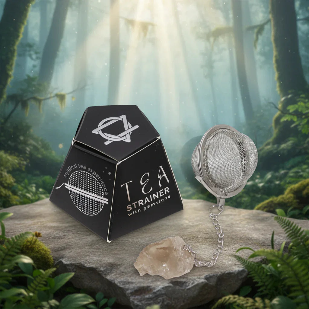 Raw Gemstone Crystal Tea Strainer – Smoky Quartz - Underground Allure