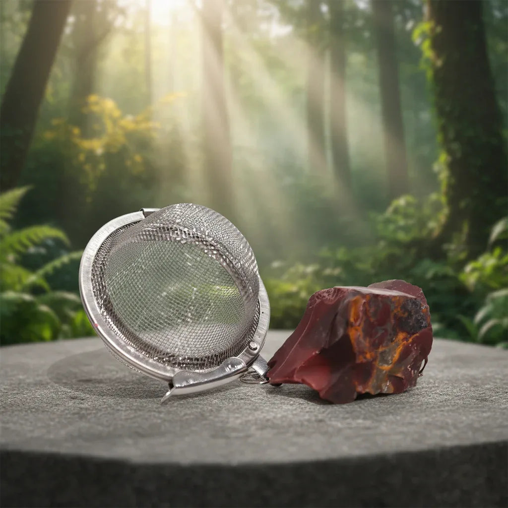 Raw Gemstone Crystal Tea Strainer – Mookaite - Underground Allure