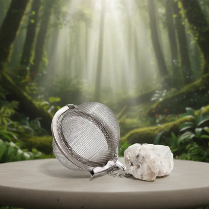 Raw Gemstone Crystal Tea Strainer – Rainbow Moonstone - Underground Allure