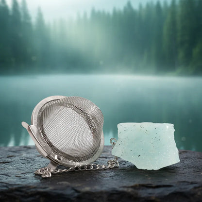 Raw Gemstone Crystal Tea Strainer – Aquamarine - Underground Allure