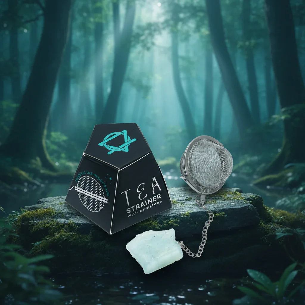 Raw Gemstone Crystal Tea Strainer – Aquamarine - Underground Allure