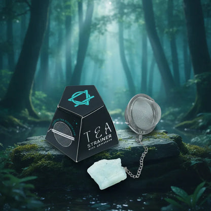 Raw Gemstone Crystal Tea Strainer – Aquamarine - Underground Allure