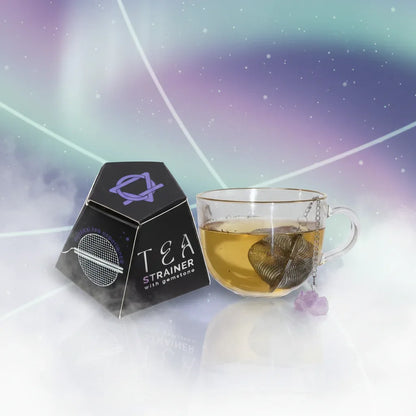 Raw Gemstone Crystal Tea Strainer – Amethyst Cluster - Underground Allure