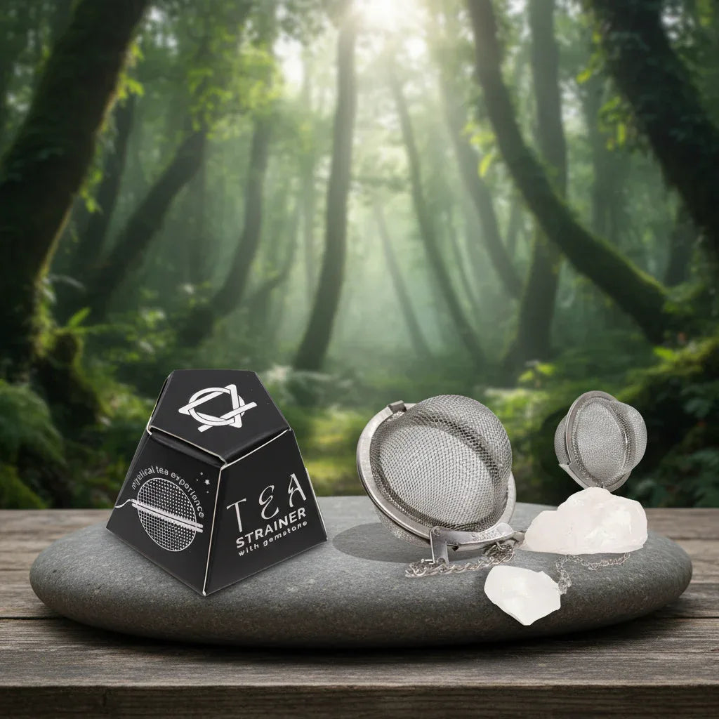 Raw Gemstone Crystal Tea Strainer – Rock Quartz - Underground Allure