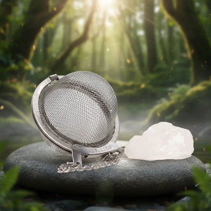 Raw Gemstone Crystal Tea Strainer – Rock Quartz - Underground Allure