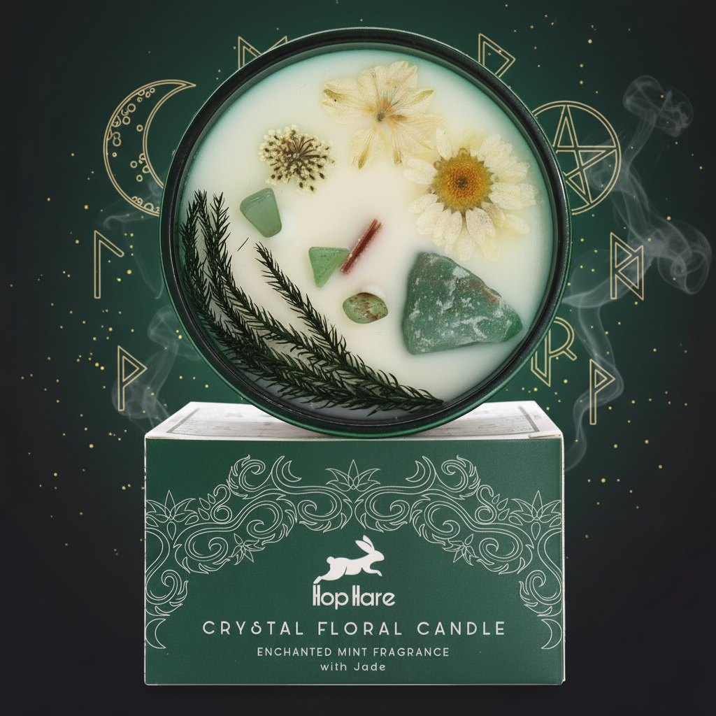 Hop Hare Crystal Magic Flower Candle – The Magician