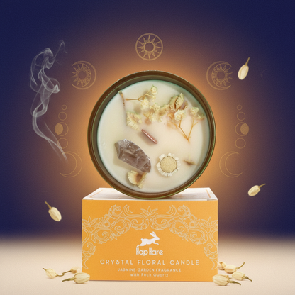 Hop Hare Crystal Magic Flower Candle - The Lion