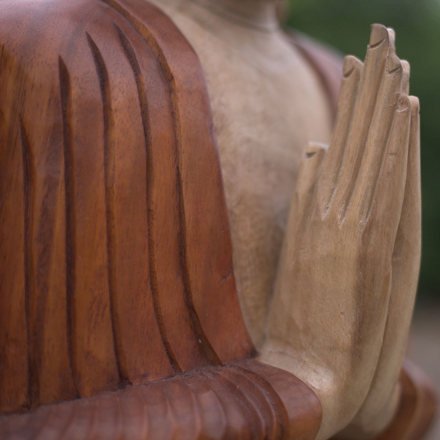 Buddha Statue Hand Carved - Meditation Figurine Essex UK