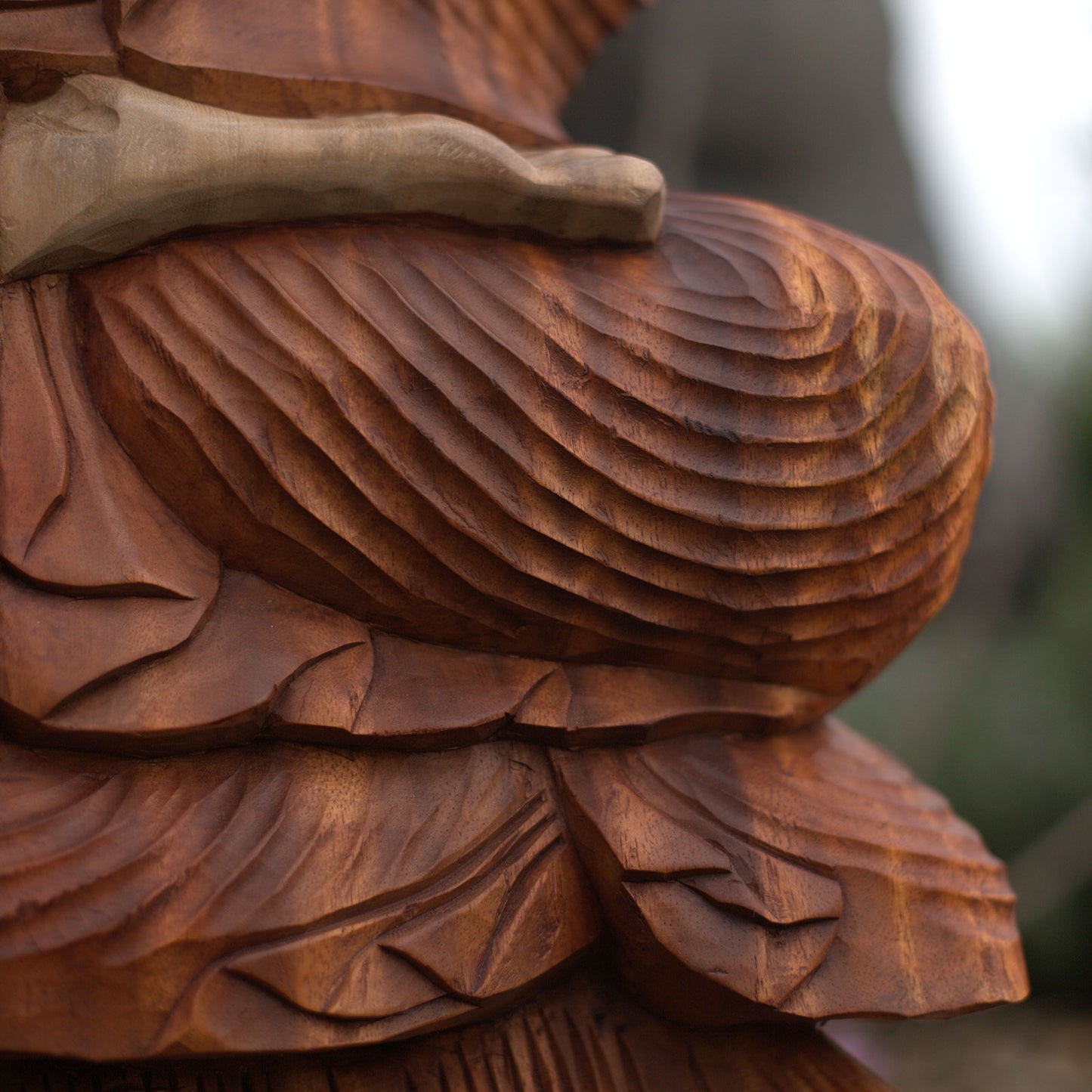 Buddha Statue Hand Carved - Meditation Figurine Essex UK