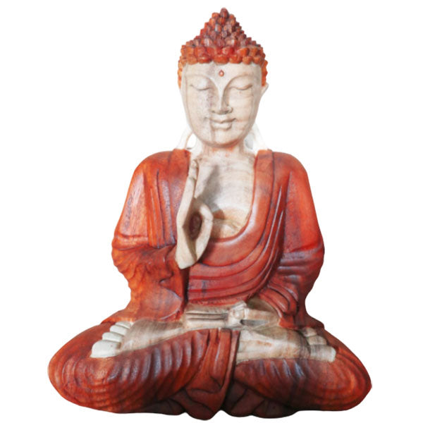 Buddha Statue Hand Carved - Meditation Figurine Essex UK