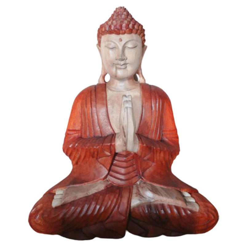 Buddha Statue Hand Carved - Meditation Figurine Essex UK